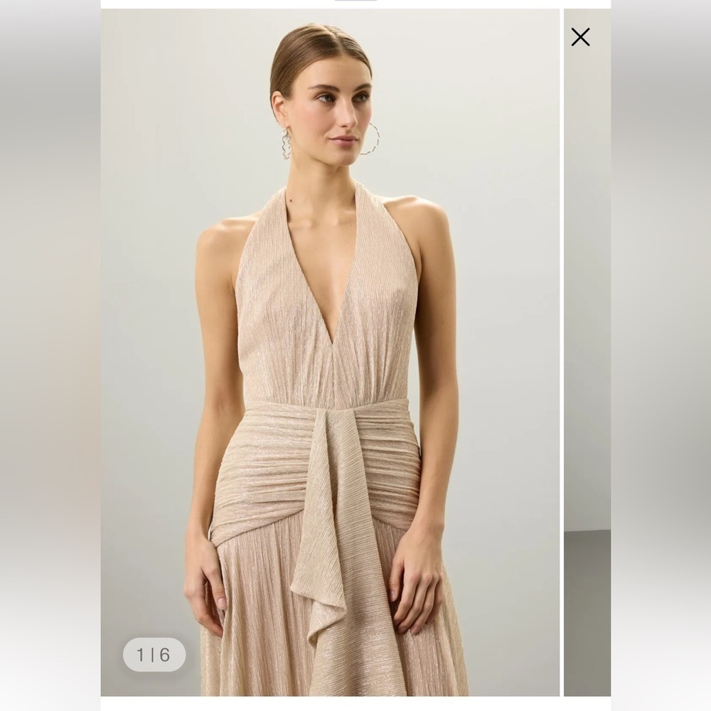 PatBO Lurex Draped Maxi Dress - Picture 6 of 12